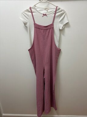 No Comment Girls Pink Sleeveless Jumpsuit and top